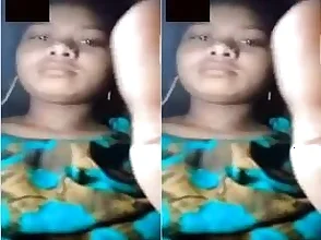 Bangladeshi woman showing her breasts during a video call
