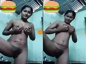 Beautiful Indian woman reveals her breasts and vagina in live video call with Bangladeshi accent