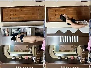 Beautiful Indian woman wearing clothes, video recorded with a spy cam